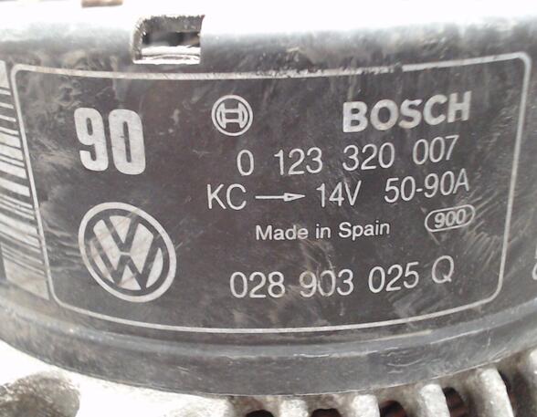 LICHTMASCHINE ( 90A ) BOSCH (Motorelektrik) VW Polo Benzin (6 N/6 KV) 1390 ccm 44 KW 1995>1999