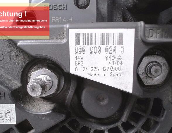 Alternator VW GOLF V (1K1)