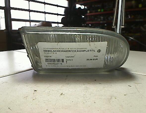 Fog Light RENAULT 19 II (B/C53)