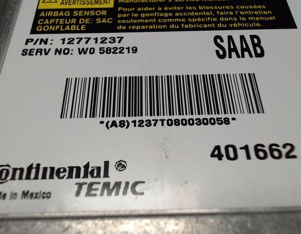 AIRBAGSTEUERGERÄT (Sicherheitselektronik) Saab 9-3 Diesel (YS3F) 1910 ccm 110 KW 2007>2010