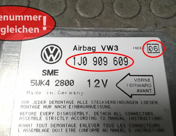 Airbag Control Unit VW Golf IV (1J1)