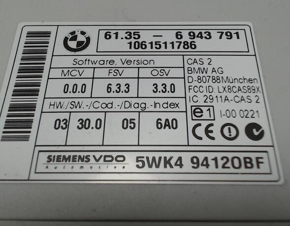 STEUERGERÄT CAS  (Steuergeräte) BMW 1er Diesel (E81,E82,E8) 1995 ccm 90 KW 2005>2007