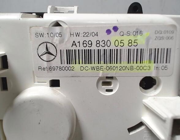 Air Conditioning Control Unit MERCEDES-BENZ A-Klasse (W169)