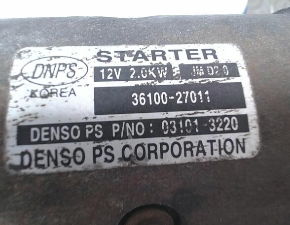 ANLASSER / STARTER DENSO (Motorelektrik) Kia Carens Diesel (FG) 1991 ccm 103 KW 2006>2010