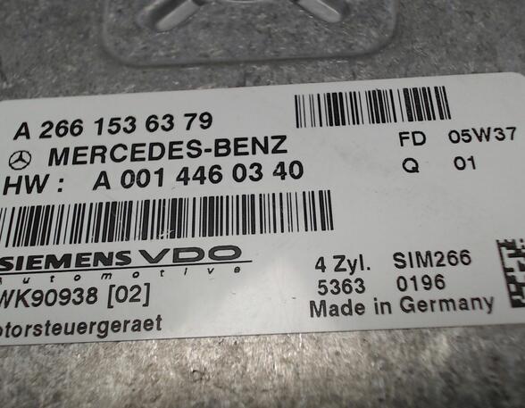 Fuel Injection Control Unit MERCEDES-BENZ A-Klasse (W169)