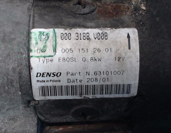 ANLASSER / STARTER DENSO (Motorelektrik) Smart Smart Benzin (MC 01) 599 ccm 33 KW 1998>2001