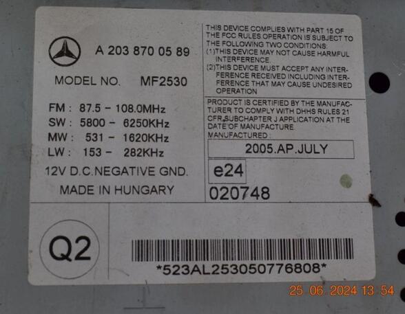 CD-Radio MERCEDES-BENZ C-CLASS Coupe (CL203)