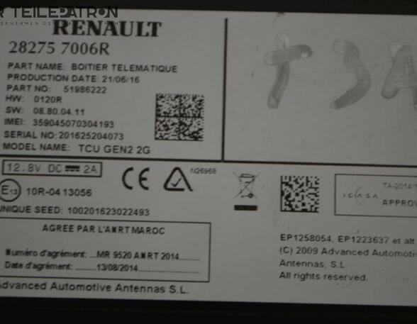 Regeleenheid RENAULT Twingo III (BCM)