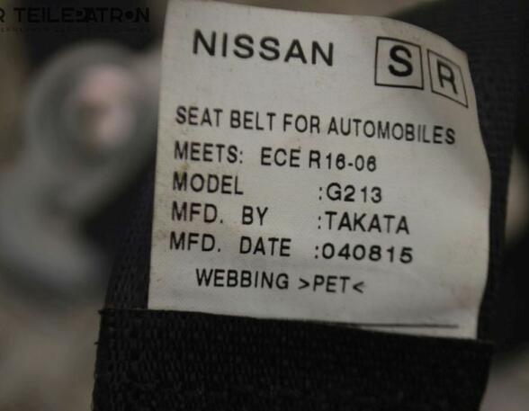 Seat Belt Pretensioners NISSAN Note (E12)