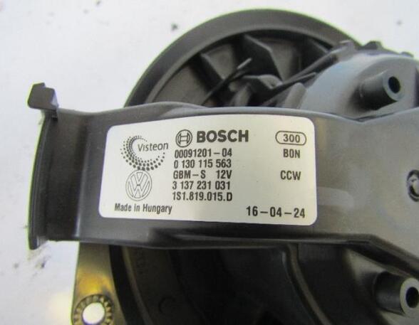 Elektrische motor interieurventilatie VW UP! (121, 122, BL1, BL2, BL3, 123), VW LOAD UP (121, 122, BL1, BL2)