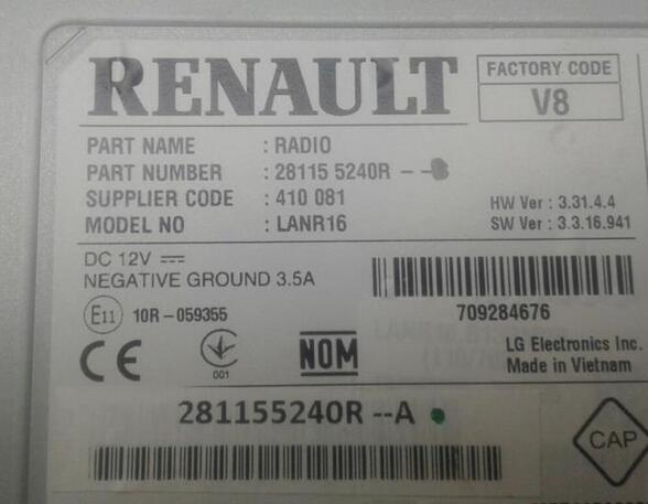 Radio Renault Megane IV Grandtour K9A 281155240R P12521574