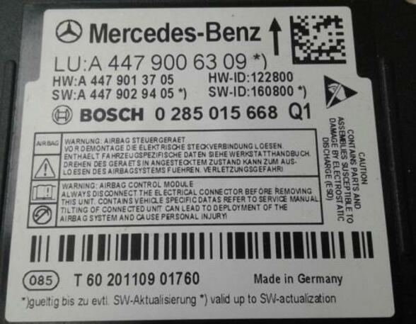 Control unit for Airbag MERCEDES-BENZ V-CLASS (W447)