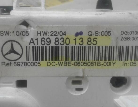 Heating & Ventilation Control Assembly MERCEDES-BENZ A-CLASS (W169)