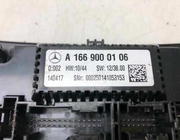 Heating & Ventilation Control Assembly MERCEDES-BENZ M-CLASS (W166)