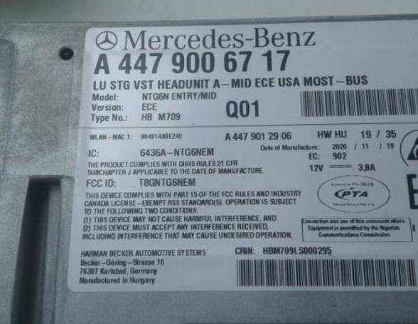 Rechner Navigationssystem Mercedes-Benz V-Klasse W447 4479006717 P16479802