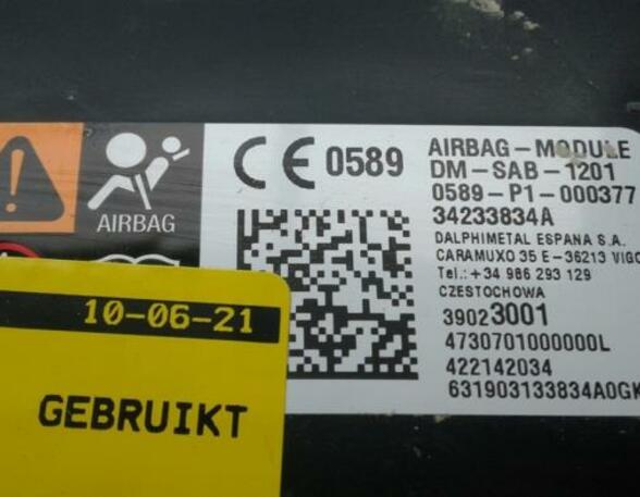 Airbag Sitz Opel Astra K B16 39023001 P15357650