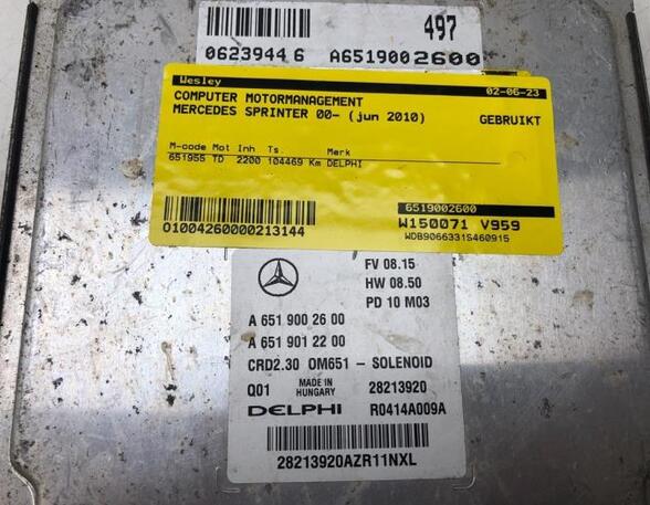 Regeleenheid motoregeling MERCEDES-BENZ SPRINTER 3,5-t Van (906)