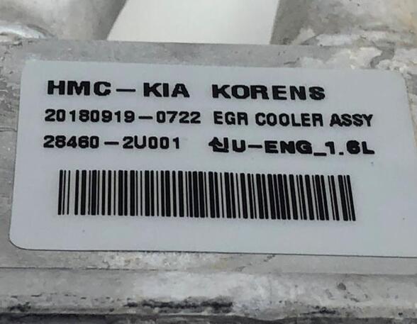 Kühler für Abgasrückführung Kia Ceed 3 CD 284602U001 P20736496