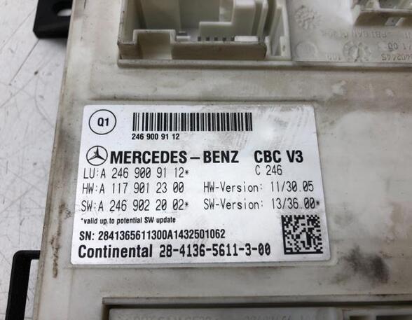 Control unit central electric (BCM) MERCEDES-BENZ A-CLASS (W176), MERCEDES-BENZ B-CLASS (W246, W242)