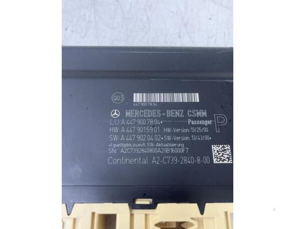 Control unit for seat MERCEDES-BENZ V-CLASS (W447), MERCEDES-BENZ EQV (W447)