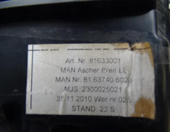 Ashtray for MAN TGX 81637406020 Blende 81633001