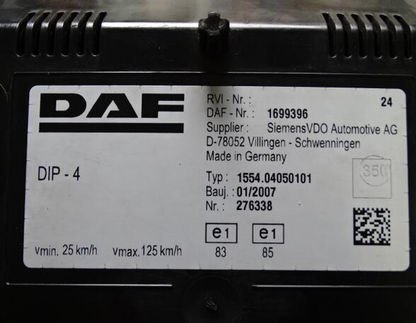 Instrument Cluster for DAF XF 105 1699396 1639208 1675614 1743496 1789469 1793211 1845906