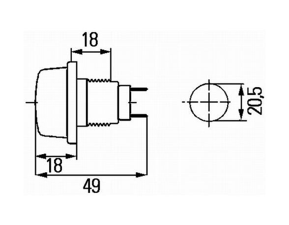 Begrenzungsleuchte für DAF LF 55 Hella 2PF003563187 DAF 0906513