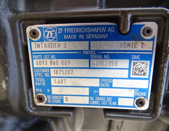 Retarder voor DAF XF 105 ZF 6093060009 Intarder 3 AS Tronic DAF 1875207 IT3 AMT