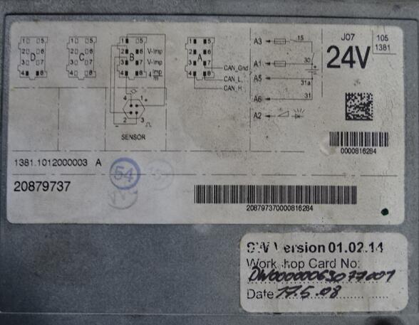 Snelheidsmeter voor Volvo FH 13 20879737 21386622 VDO Fahrtenschreiber digital