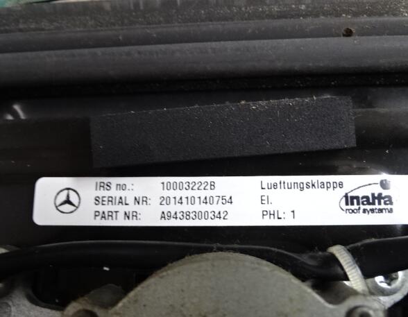 Sunroof for Mercedes-Benz Actros MP 4 A9438300342 Glasdach Nidec 10002248B Motor
